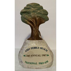 AT&T Pebble Beach 2nd Annual 1987 Pro-Am golf decanter cypress tree #597 EMPTY